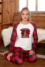 Load image into Gallery viewer, Graphic Top and Plaid Pants Set