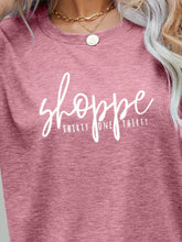 Load image into Gallery viewer, Slogan Graphic Round Neck Short Sleeve Tee