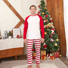 Load image into Gallery viewer, Raglan Sleeve Top and Striped Pants Set