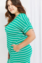 Load image into Gallery viewer, Zenana Springtime Sunshine Full Size Striped T-Shirt Dress