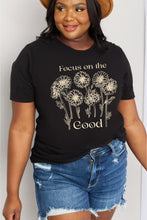 Load image into Gallery viewer, Simply Love Full Size FOCUS ON THE GOOD Graphic Cotton Tee