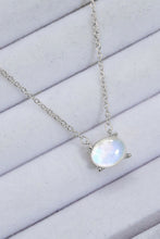 Load image into Gallery viewer, Geometric Moonstone Pendant Necklace