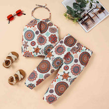 Load image into Gallery viewer, Printed Halter Neck Top and Pants Set
