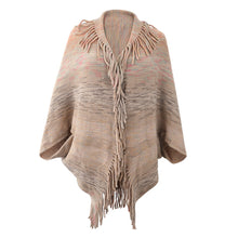 Load image into Gallery viewer, Ultra Soft Oversized Lapel Neck Batwing Sleeve Fringe Sweater Cardigan