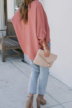 Load image into Gallery viewer, V Neck 3/4 Sleeve High Low Hem Shirt