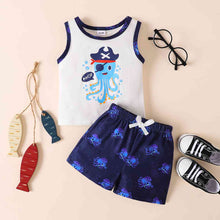Load image into Gallery viewer, Octopus Graphic Tank and Shorts Set
