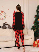 Load image into Gallery viewer, Full Size Raglan Sleeve Top and Plaid Pants Set