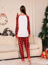 Load image into Gallery viewer, Full Size Raglan Sleeve Top and Plaid Pants Set