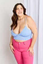 Load image into Gallery viewer, Zenana Full Size Textured Spaghetti Strap Bralette in Spring Blue
