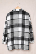 Load image into Gallery viewer, Double Take Plaid Dropped Shoulder Pocketed Shirt Jacket