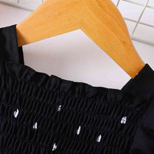 Load image into Gallery viewer, Heart Print Smocked Square Neck Dress