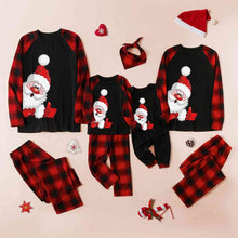 Load image into Gallery viewer, Santa Graphic Top and Plaid Pants Set