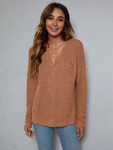 Load image into Gallery viewer, Dropped Shoulder High-Low Waffle-Knit Top