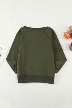 Load image into Gallery viewer, Girls Raglan Sleeve Ribbed Trim Sweatshirt