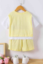 Load image into Gallery viewer, Rabbit Graphic Top and Elastic Waist Shorts Set