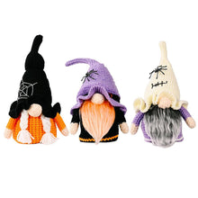 Load image into Gallery viewer, Halloween Decoration Spider Knit Gnome Ornament