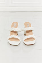 Load image into Gallery viewer, MMShoes In Love Double Braided Block Heel Sandal in White