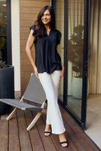 Load image into Gallery viewer, Zenana Full Size Ruffle Shoulder Notched Neck Blouse
