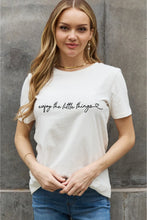 Load image into Gallery viewer, Simply Love Full Size ENJOY THE LITTLE THINGS Graphic Cotton Tee