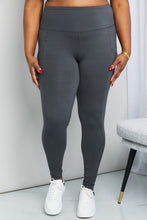 Load image into Gallery viewer, Zenana Ready to Roll Full Size Wide Waistband Pocket Leggings in Ash Grey