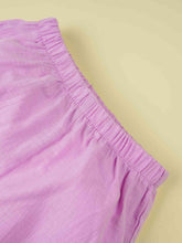 Load image into Gallery viewer, Spliced Lace Cami and Elastic Waist Shorts Set