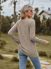 Load image into Gallery viewer, Ribbed Square Neck Long Sleeve Tee