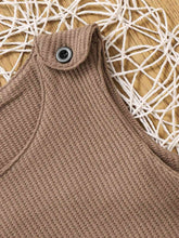 Load image into Gallery viewer, Kids Striped Contrast Waffle-Knit Sleeveless Jumpsuit