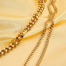 Load image into Gallery viewer, Cuban Chain Green Zircon Stone Necklace