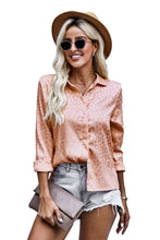 Load image into Gallery viewer, Turn-Down Collar Embossed Button Shirt
