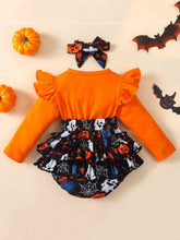 Load image into Gallery viewer, Printed Round Neck Long Sleeve Bodysuit