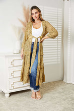Load image into Gallery viewer, HEYSON Full Size Tie Front Ruffled Duster Cardigan