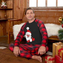 Load image into Gallery viewer, Santa Graphic Top and Plaid Pants Set