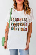 Load image into Gallery viewer, Flannels Hayrides Pumpkins Sweaters Bonfires Tee