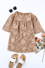 Load image into Gallery viewer, Floral Textured Ruffled Half Sleeve Babydoll Top