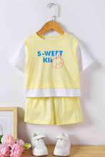 Load image into Gallery viewer, Rabbit Graphic Top and Elastic Waist Shorts Set