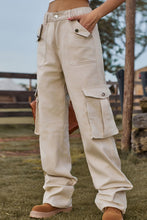 Load image into Gallery viewer, Loose Fit Long Jeans with Pockets