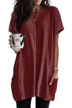 Load image into Gallery viewer, Side Pockets Short Sleeve Tunic Top