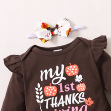 Load image into Gallery viewer, MY 1ST THANKS GIVING Graphic Bodysuit and Pants Set