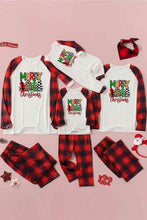 Load image into Gallery viewer, MERRY CHRISTMAS Graphic Top and Plaid Pants Set