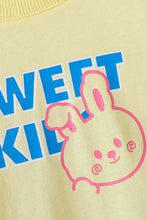 Load image into Gallery viewer, Rabbit Graphic Top and Elastic Waist Shorts Set