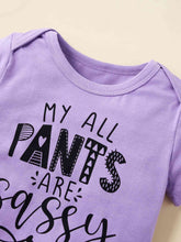 Load image into Gallery viewer, MY ALL PANTS ARE SASSY Graphic Bodysuit and Floral Shorts Set