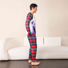 Load image into Gallery viewer, Graphic Round Neck Top and Plaid Pants Set