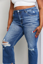 Load image into Gallery viewer, RISEN Full Size Frayed Hem Distressed Cropped Jeans
