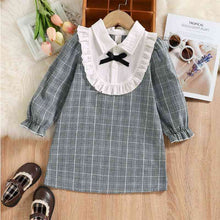 Load image into Gallery viewer, Plaid Flounce Sleeve Dress