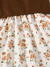 Load image into Gallery viewer, Floral Print Frill Trim Flounce Sleeve Dress