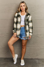 Load image into Gallery viewer, Zenana By The Fireplace Oversized Plaid Shacket in Olive