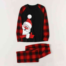 Load image into Gallery viewer, Santa Graphic Top and Plaid Pants Set
