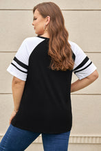 Load image into Gallery viewer, Plus Size HOPPY EASTER Striped Crisscross T-Shirt