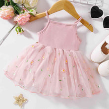 Load image into Gallery viewer, Embroidered Spaghetti Strap V-Neck Dress