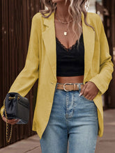 Load image into Gallery viewer, Single-Button Long Sleeve Blazer